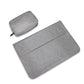 Frendorf | PU01S PU-Leder Horizontal Unsichtbare Magnetische Schnalle Laptop Innen Tasche für 15,4 Zoll Laptops, mit kleiner Tasche (Grau)