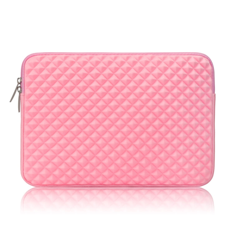 Frendorf | Diamant Textuur Laptop Liner Tas, Maat: 12-13 inch (Roze)