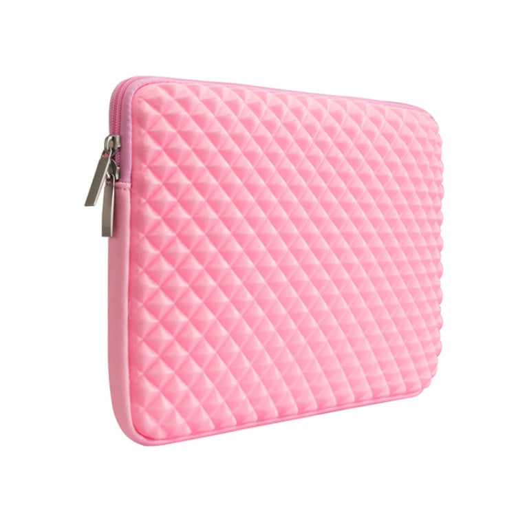 Frendorf | Diamant Textuur Laptop Liner Tas, Maat: 12-13 inch (Roze)