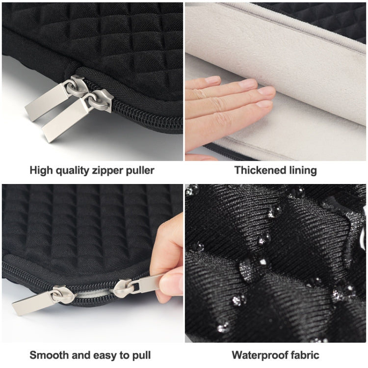 Frendorf | Diamant Textuur Laptop Liner Tas, Maat: 12-13 inch (Roze)