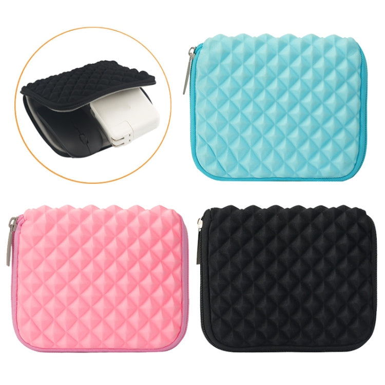 Frendorf | Diamanttextur Laptop Power Tasche, Größe: 16 x 13 x 1,5 cm (Rosa)