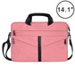Frendorf | 14,1 Zoll atmungsaktive, verschleißfeste, modische Business Schulter- Handtasche mit Reißverschluss für Laptops mit Schultergurt (Rosa)