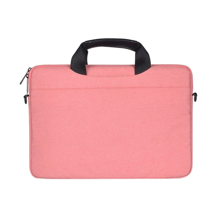 Frendorf | 14,1 Zoll atmungsaktive, verschleißfeste, modische Business Schulter- Handtasche mit Reißverschluss für Laptops mit Schultergurt (Rosa)