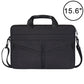 Frendorf | 15,6 Zoll Atmungsaktive Strapazierfähige Mode Business Schulter Hand Tasche mit Reißverschluss Laptop Tasche mit Schultergurt (Schwarz)