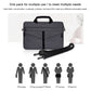 Frendorf | 15,6 Zoll Atmungsaktive Strapazierfähige Mode Business Schulter Hand Tasche mit Reißverschluss Laptop Tasche mit Schultergurt (Schwarz)