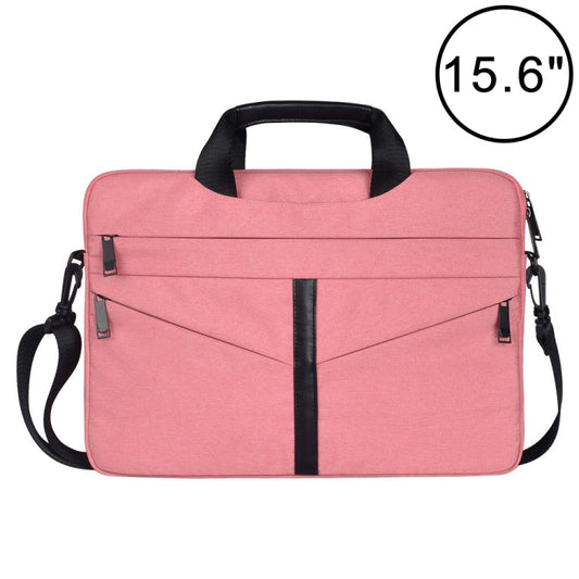 Frendorf | 15,6 Zoll atmungsaktive, verschleißfeste modische Business Schulter-Handtasche mit Reißverschluss und Schultergurt (Rosa)