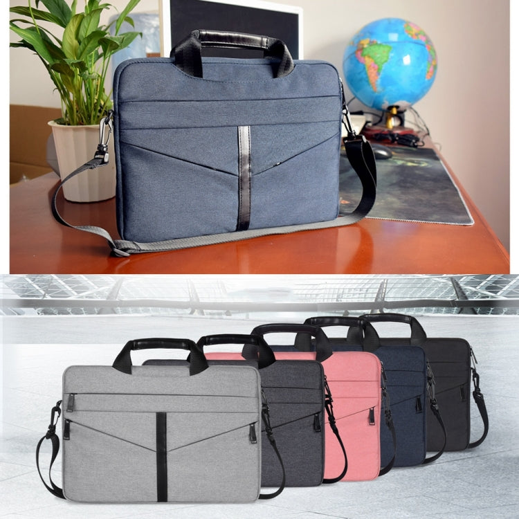 Frendorf | 15,6 Zoll Atmungsaktive Abriebfeste Mode Business Schulter Tragetasche Mit Schultergurt (Navy Blau)