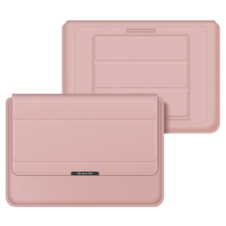 Frendorf | 4 in 1 Universal Laptop Halter PU Wasserdicht Schutz Handgelenk Laptop Tasche, Größe: 17 Zoll (Roségold)