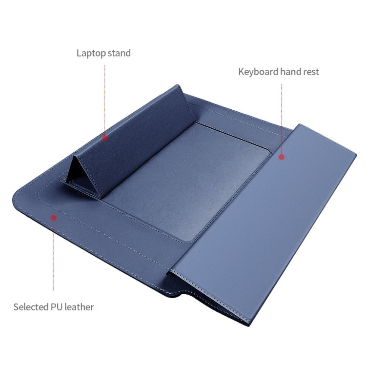 Frendorf | 4 in 1 Universal Laptop Halter PU Wasserdicht Schutz Handgelenk Laptop Tasche, Größe: 17 Zoll (Roségold)