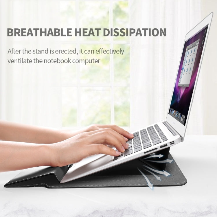Frendorf | 4 in 1 Universal Laptop Halter PU Wasserdicht Schutz Handgelenk Laptop Tasche, Größe: 17 Zoll (Roségold)
