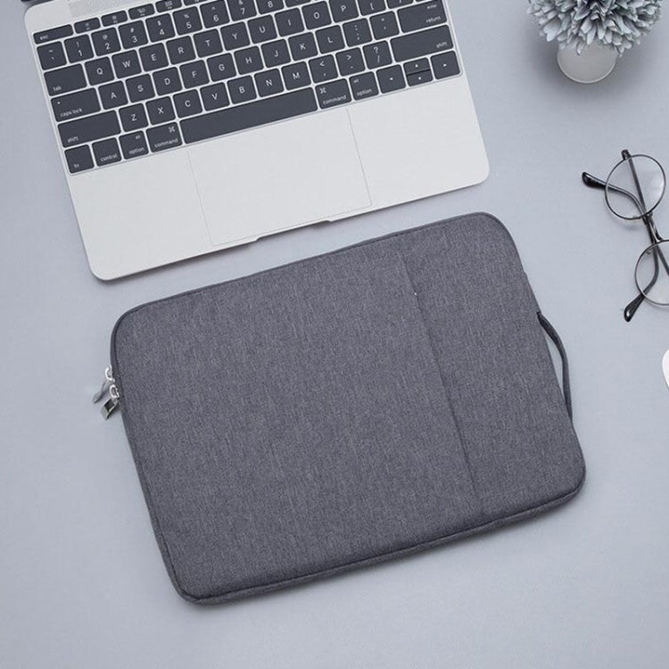 Frendorf | 11,6 Zoll Universal Fashion Soft Laptop Denim Taschen Tragbare Reißverschluss Notebook Laptop Hülle Tasche für MacBook Air, Lenovo und andere Laptops, Größe: 32,2x21,8x2cm (Dunkelblau)