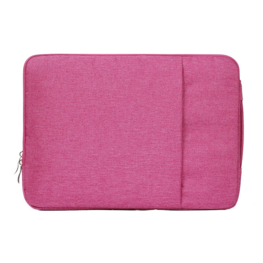 Frendorf | 11,6 Zoll Universal Fashion Soft Laptop Denim Taschen Tragbare Reißverschluss Notebook Laptop Hülle Pouch für MacBook Air, Lenovo und andere Laptops, Größe: 32,2x21,8x2cm (Magenta)