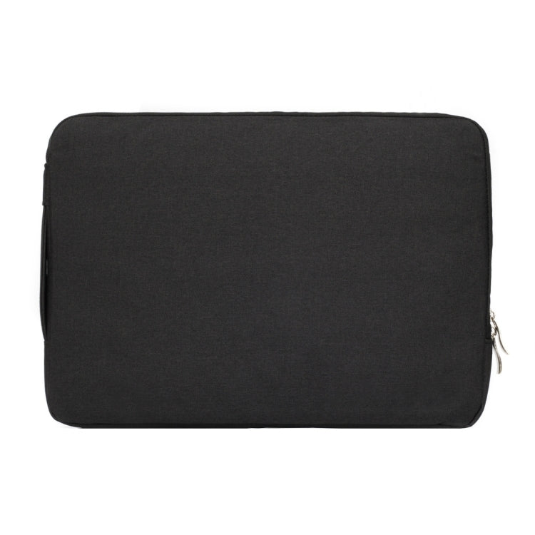 Frendorf | 15,4 Zoll Universal Fashion Weiche Laptop Denim Taschen Tragbare Reißverschluss Notebook Laptop Hülle Pouch für MacBook Air / Pro, Lenovo und andere Laptops, Größe: 39,2x28,5x2cm (Schwarz)