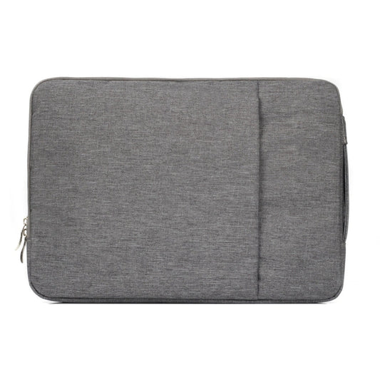 Frendorf | 15.4 Zoll Universelle Mode Weiche Laptop Denim Taschen Tragbare Reißverschluss Notebook Laptop Hülle Tasche für MacBook Air / Pro, Lenovo und andere Laptops, Größe: 39.2x28.5x2cm (Grau)