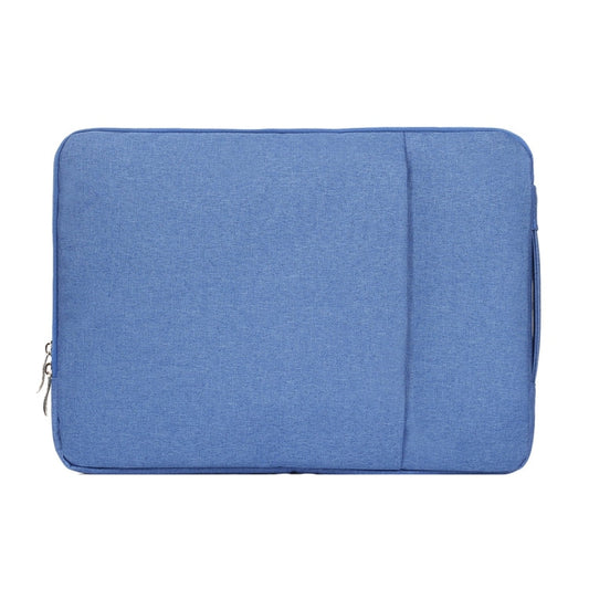 Frendorf | 15,4 Zoll Universal Fashion Soft Laptop Denim Taschen Tragbare Reißverschluss Notebook Laptop Tasche Pouch für MacBook Air / Pro, Lenovo und andere Laptops, Größe: 39,2x28,5x2cm (Blau)