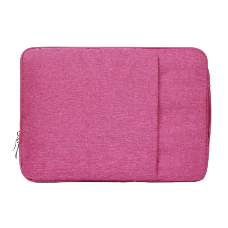 Frendorf | 15,4 Zoll Universal Fashion Soft Laptop Denim Taschen Tragbare Reißverschluss Notebook Laptop Hülle Tasche für MacBook Air / Pro, Lenovo und andere Laptops, Größe: 39,2x28,5x2cm (Magenta)