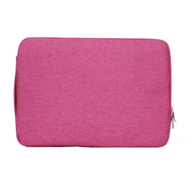 Frendorf | 15,4 Zoll Universal Fashion Soft Laptop Denim Taschen Tragbare Reißverschluss Notebook Laptop Hülle Tasche für MacBook Air / Pro, Lenovo und andere Laptops, Größe: 39,2x28,5x2cm (Magenta)