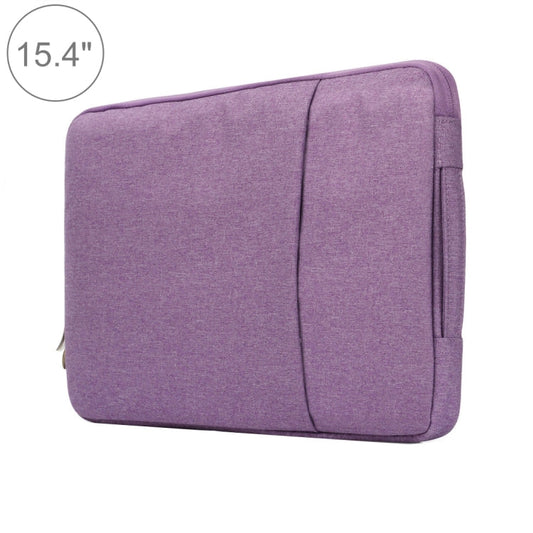 Frendorf | 15.4 Zoll Universal Fashion Weiche Laptop Denim Taschen Tragbare Reißverschluss Notebook Laptop Hülle Tasche für MacBook Air / Pro, Lenovo und andere Laptops, Größe: 39,2x28,5x2cm (Lila)