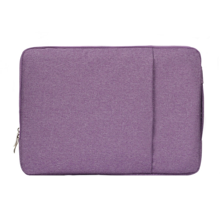 Frendorf | 15.4 Zoll Universal Fashion Weiche Laptop Denim Taschen Tragbare Reißverschluss Notebook Laptop Hülle Tasche für MacBook Air / Pro, Lenovo und andere Laptops, Größe: 39,2x28,5x2cm (Lila)