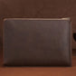 Frendorf | 11,6 Zoll Echtes Leder Reißverschluss Laptop Tablet Tasche, Für Macbook, Samsung, Lenovo, Sony, DELL Alienware, CHUWI, ASUS, HP 11,6 Zoll und darunter Laptop (Kaffee)