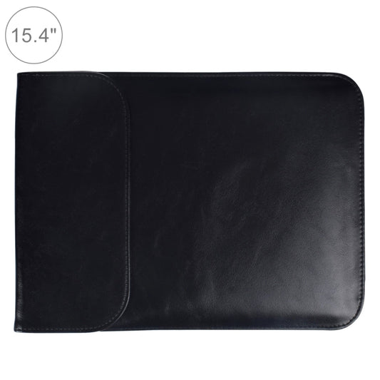 Frendorf | 15,4 Zoll PU + Nylon Laptop Tasche Hülle Notebook Tragetasche, Für MacBook, Samsung, Xiaomi, Lenovo, Sony, DELL, ASUS, HP (Schwarz)
