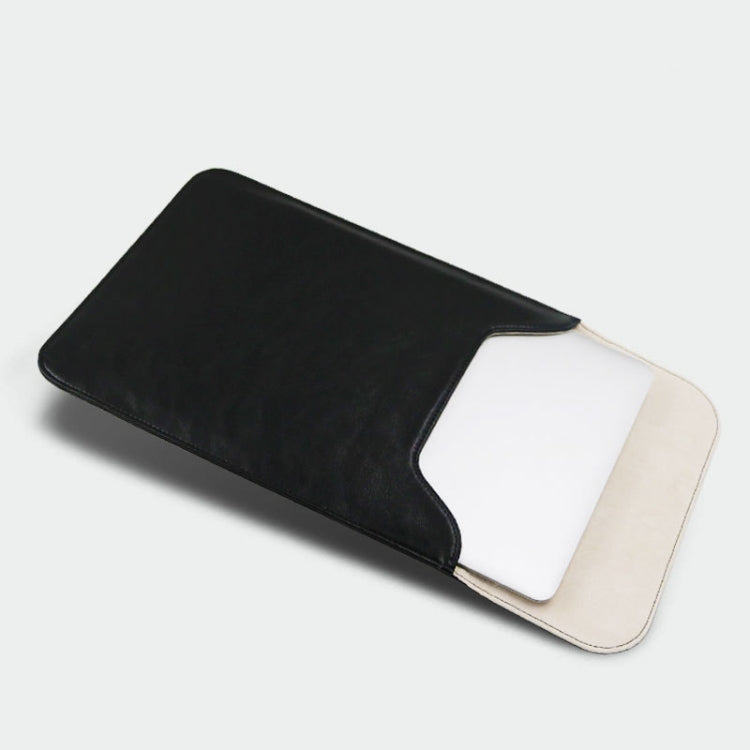 Frendorf | 15,4 Zoll PU + Nylon Laptop Tasche Hülle Notebook Tragetasche, Für MacBook, Samsung, Xiaomi, Lenovo, Sony, DELL, ASUS, HP (Schwarz)