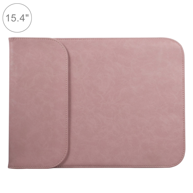 Frendorf | 15,4 Zoll PU + Nylon Laptop Tasche Hülle Notebook Tragetasche, Für MacBook, Samsung, Xiaomi, Lenovo, Sony, DELL, ASUS, HP (Pink)
