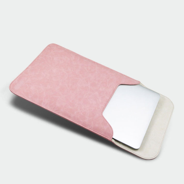 Frendorf | 15,4 Zoll PU + Nylon Laptop Tasche Hülle Notebook Tragetasche, Für MacBook, Samsung, Xiaomi, Lenovo, Sony, DELL, ASUS, HP (Pink)