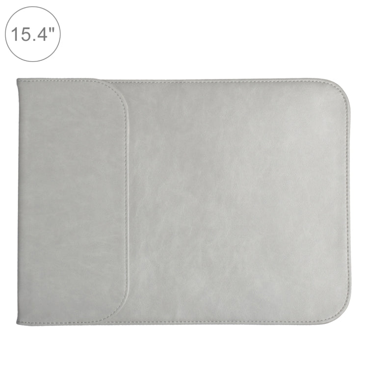 Frendorf | 15,4 Zoll PU + Nylon Laptop Tasche Hülle Notebook Tragetasche, für MacBook, Samsung, Xiaomi, Lenovo, Sony, DELL, ASUS, HP (Grau)