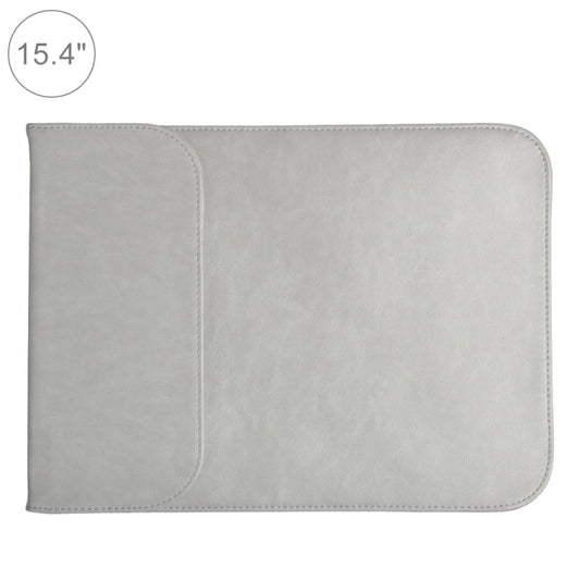 Frendorf | 15,4 Zoll PU + Nylon Laptop Tasche Hülle Notebook Tragetasche, für MacBook, Samsung, Xiaomi, Lenovo, Sony, DELL, ASUS, HP (Grau)