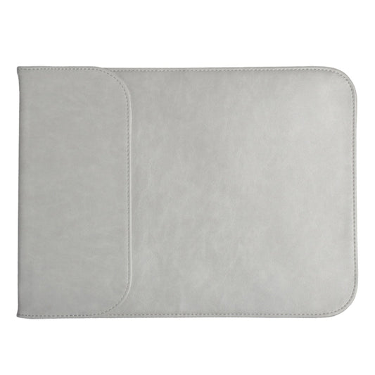 Frendorf | 15,4 Zoll PU + Nylon Laptop Tasche Hülle Notebook Tragetasche, für MacBook, Samsung, Xiaomi, Lenovo, Sony, DELL, ASUS, HP (Grau)