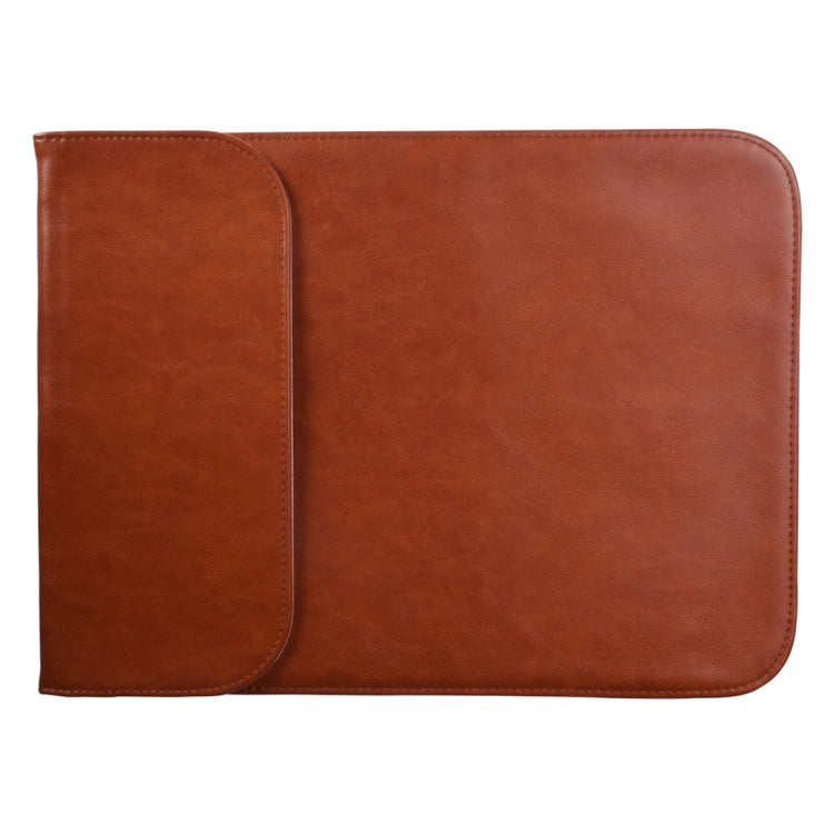 Frendorf | 15,4 Zoll PU + Nylon Laptop Tasche Hülle Notebook Tragetasche, Für MacBook, Samsung, Xiaomi, Lenovo, Sony, DELL, ASUS, HP (Rindsleder Gelb)
