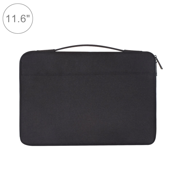 Frendorf | 11.6 Zoll Fashion Casual Polyester + Nylon Laptop-Handtasche Aktentasche Notebook-Hülle, Für Macbook, Samsung, Lenovo, Xiaomi, Sony, DELL, CHUWI, ASUS, HP (Schwarz)