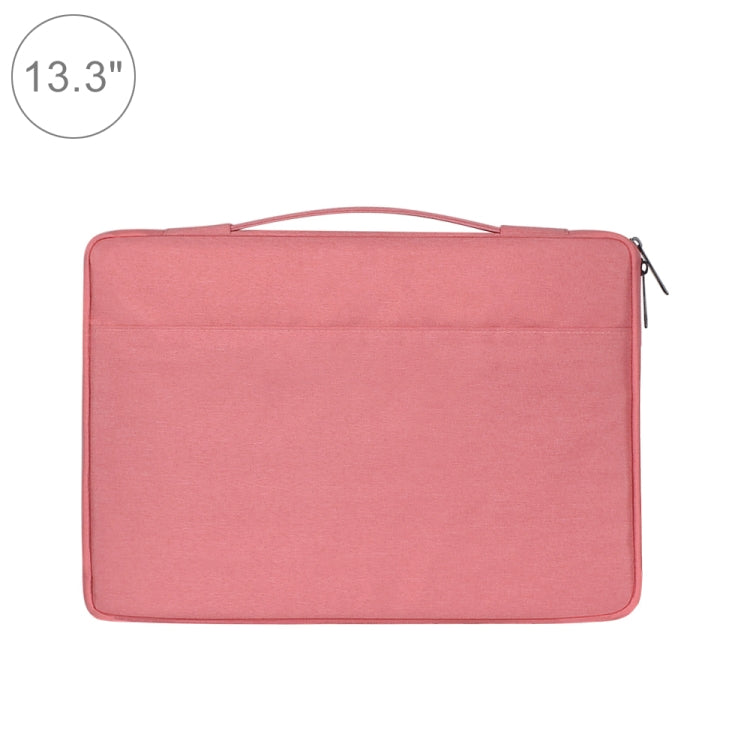 Frendorf | 13,3 Zoll Mode Casual Polyester + Nylon Laptop-Handtasche Aktenkoffer Notebook-Hülle, für Macbook, Samsung, Lenovo, Xiaomi, Sony, DELL, CHUWI, ASUS, HP (Pink)