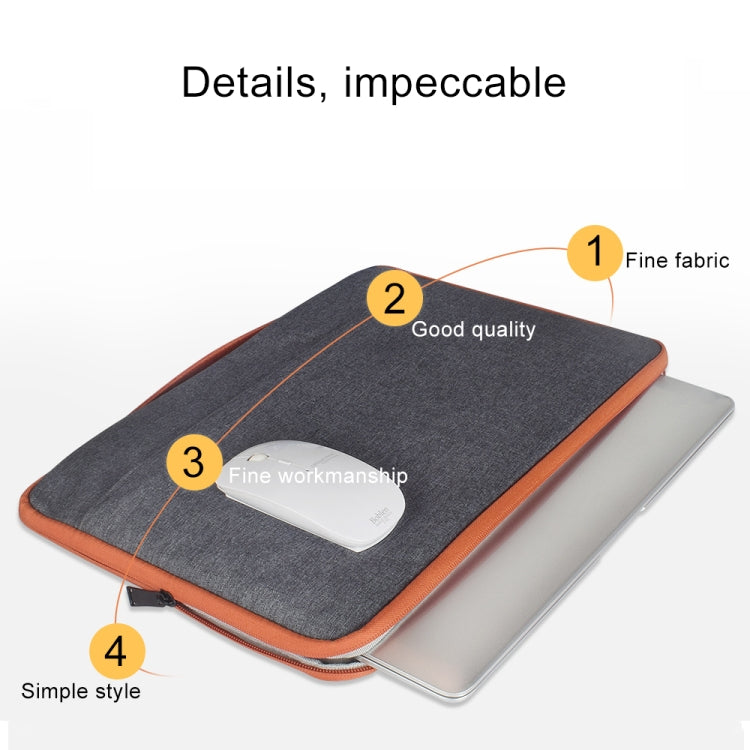 Frendorf | 15,6 Zoll Fashion Casual Polyester + Nylon Laptop Handtasche Aktentasche Notebook Hülle, Für Macbook, Samsung, Lenovo, Xiaomi, Sony, DELL, CHUWI, ASUS, HP(Grau)