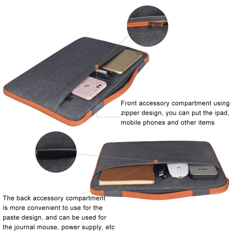 Frendorf | 15,6 Zoll Fashion Casual Polyester + Nylon Laptop Handtasche Aktentasche Notebook Hülle, Für Macbook, Samsung, Lenovo, Xiaomi, Sony, DELL, CHUWI, ASUS, HP(Grau)