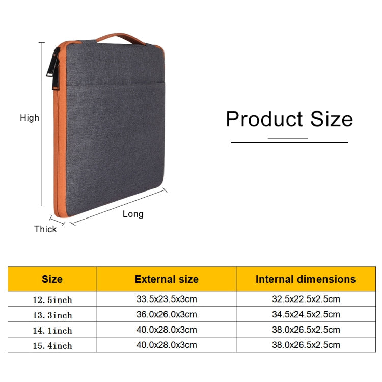 Frendorf | 15,6 Zoll Fashion Casual Polyester + Nylon Laptop Handtasche Aktentasche Notebook Hülle, Für Macbook, Samsung, Lenovo, Xiaomi, Sony, DELL, CHUWI, ASUS, HP(Grau)