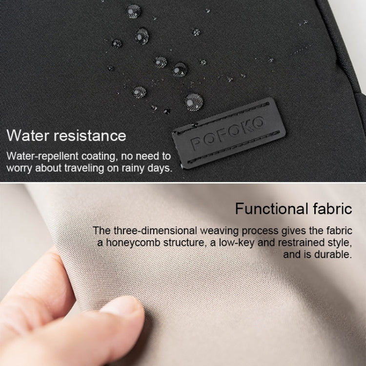 Frendorf | POFOKO E550 15.6 Zoll Tragbare Wasserdichte Polyester Laptop Handtasche (Schwarz)