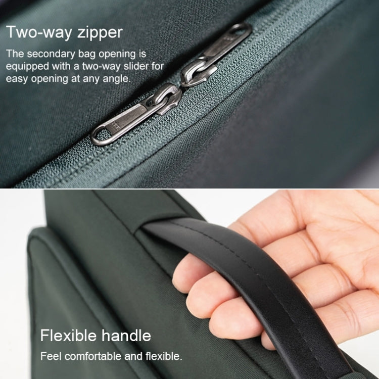 Frendorf | POFOKO E550 15.6 Zoll Tragbare Wasserdichte Polyester Laptop Handtasche (Schwarz)