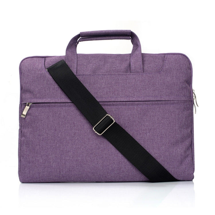 Frendorf | Tragbare Ein-Schulter-Handtasche mit Reißverschluss für Laptops, Für Macbook 15,4 Zoll und kleiner, Samsung, Lenovo, Sony, DELL Alienware, CHUWI, ASUS, HP (Lila)
