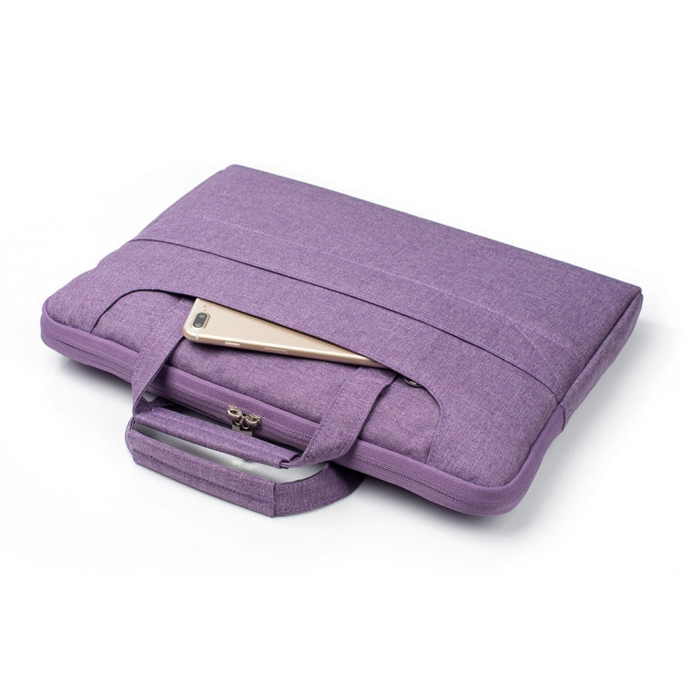 Frendorf | Tragbare Ein-Schulter-Handtasche mit Reißverschluss für Laptops, Für Macbook 15,4 Zoll und kleiner, Samsung, Lenovo, Sony, DELL Alienware, CHUWI, ASUS, HP (Lila)