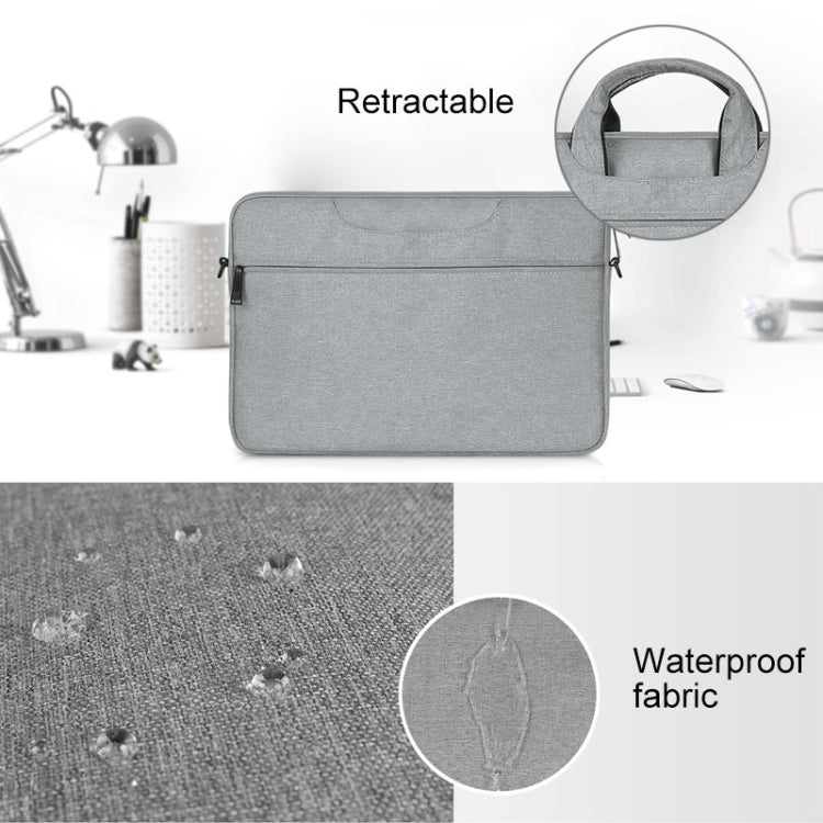 Frendorf | ST01S Wasserdicht Oxford Stoff Versteckte Tragbare Trage-One-Shoulder Handtasche für 14.1 Zoll Laptops (Hellgrau)
