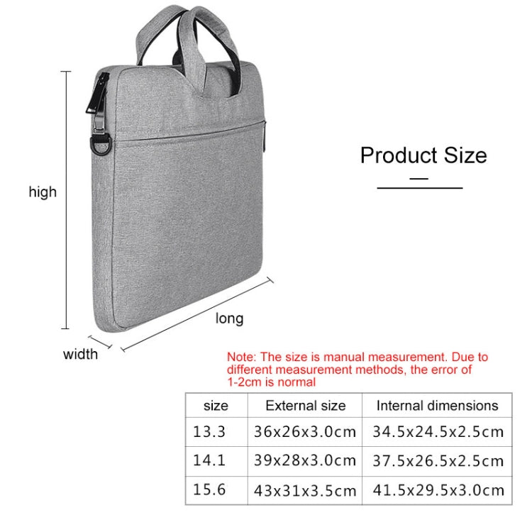 Frendorf | ST01S Wasserdicht Oxford Stoff Versteckte Tragbare Trage-One-Shoulder Handtasche für 14.1 Zoll Laptops (Hellgrau)