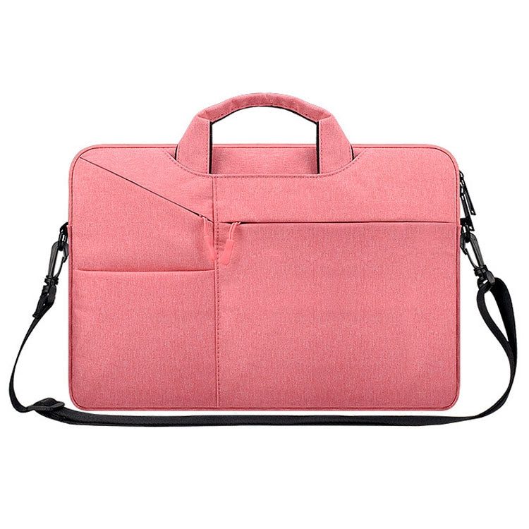 Frendorf | ST02S wasserdicht reißfest versteckter tragbarer Gurt Ein-Schulter-Handtasche für 13,3 Zoll Laptops mit Kofferband (Rosa)
