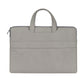 Frendorf | ST06 Wasserdicht PU Leder Reißverschluss Versteckte Tragbare Tasche Ein-Schulter Handtasche für 14,1 Zoll Laptops, mit Koffer Gürtel (Hellgrau)