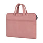 Frendorf | ST06 Wasserdichtes PU-Leder Reißverschluss Versteckte Tragbare Schultertasche für 15,6 Zoll Laptops, mit Koffer Gürtel (Rosa)