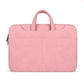 Frendorf | ST06S Wasserdichtes PU-Leder Reißverschluss Versteckte Tragbare Schultertasche für 13,3-Zoll-Laptops, mit Magischen Stick & Koffer-Gurt (Rosa)