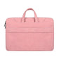 Frendorf | ST06S Wasserdichtes PU-Leder Reißverschluss Versteckte Tragbare Schultertasche für 13,3-Zoll-Laptops, mit Magischen Stick & Koffer-Gurt (Rosa)