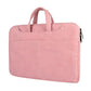 Frendorf | ST06S Wasserdichtes PU-Leder Reißverschluss Versteckte Tragbare Schultertasche für 13,3-Zoll-Laptops, mit Magischen Stick & Koffer-Gurt (Rosa)