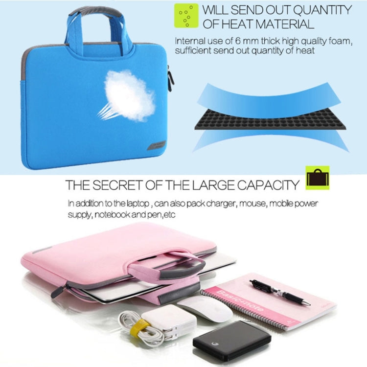 Frendorf | 12 Zoll Tragbare Atmungsaktive Handheld Sleeve Tasche für MacBook, Lenovo und andere Laptops, Größe: 32x21x2cm (Schwarz)
